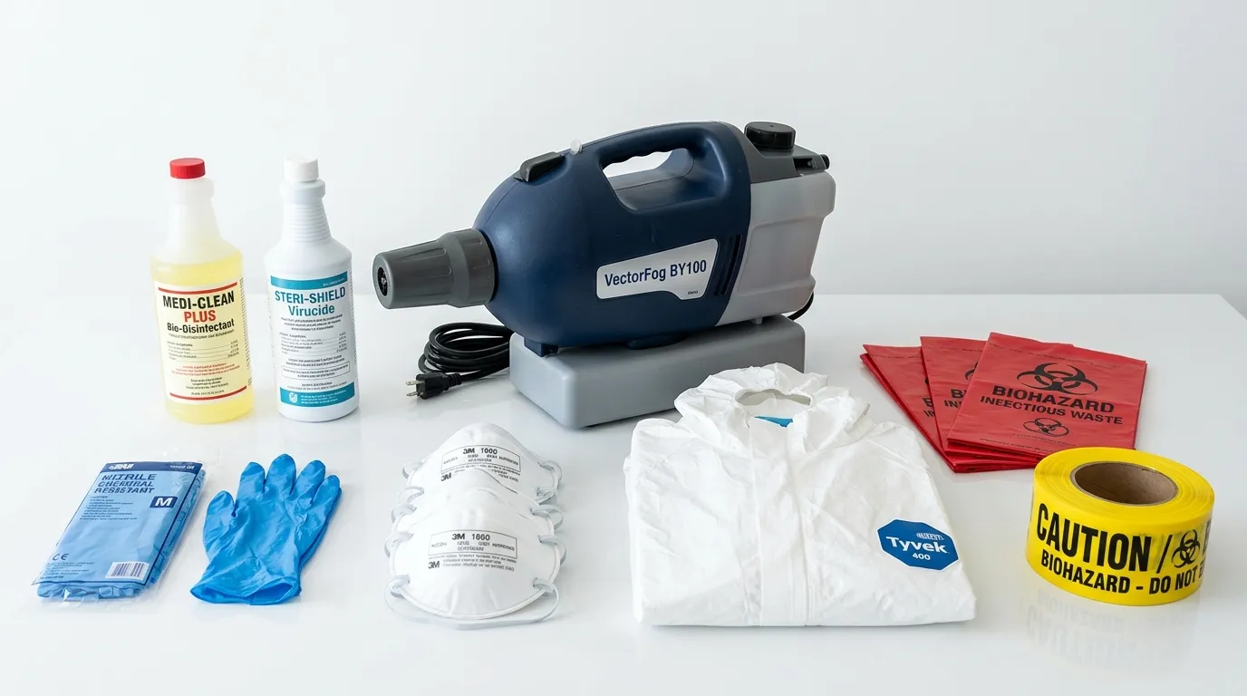 Professional biohazard remediation crew working in La Crescenta-Montrose